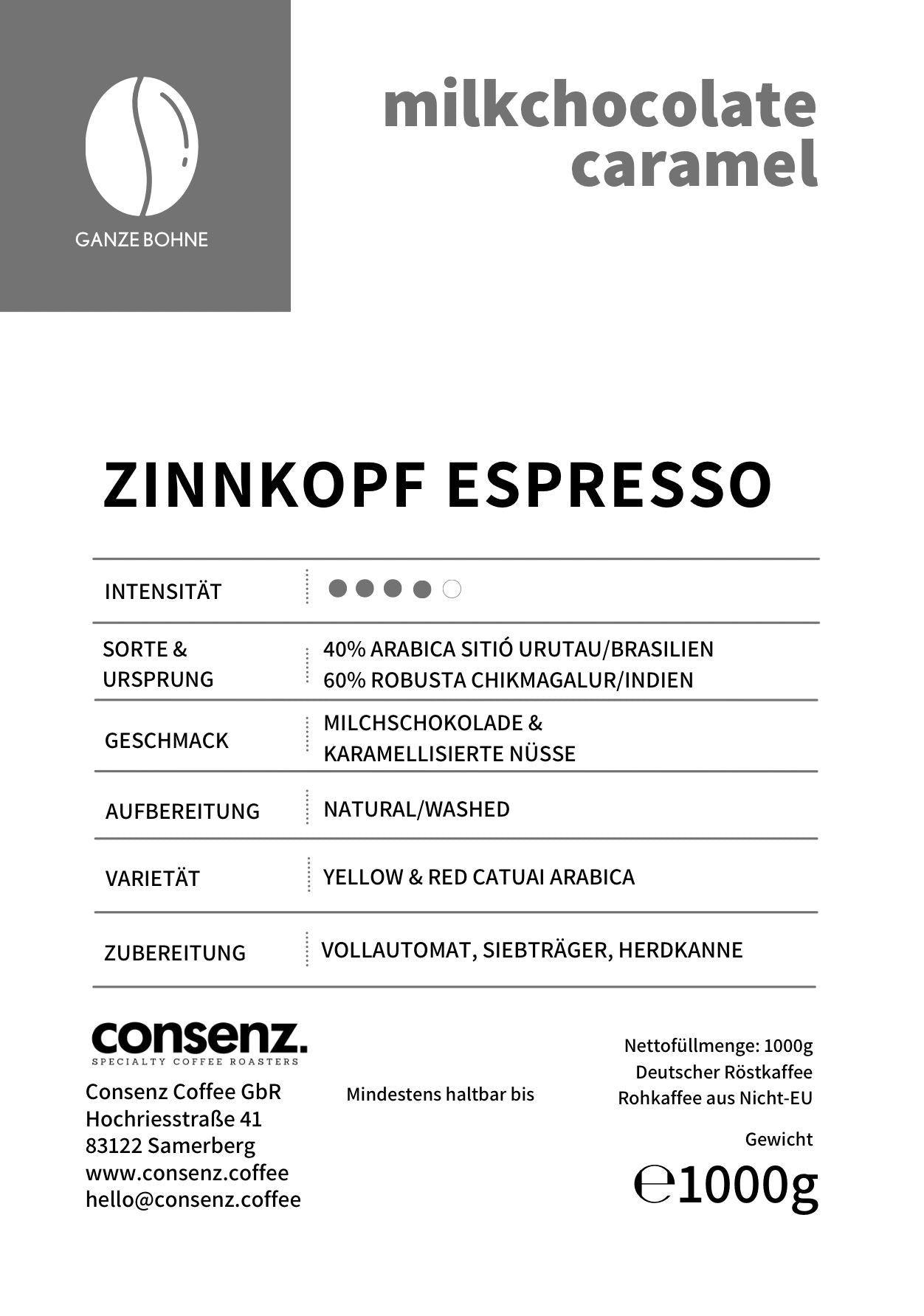 ZINNKOPF Espresso