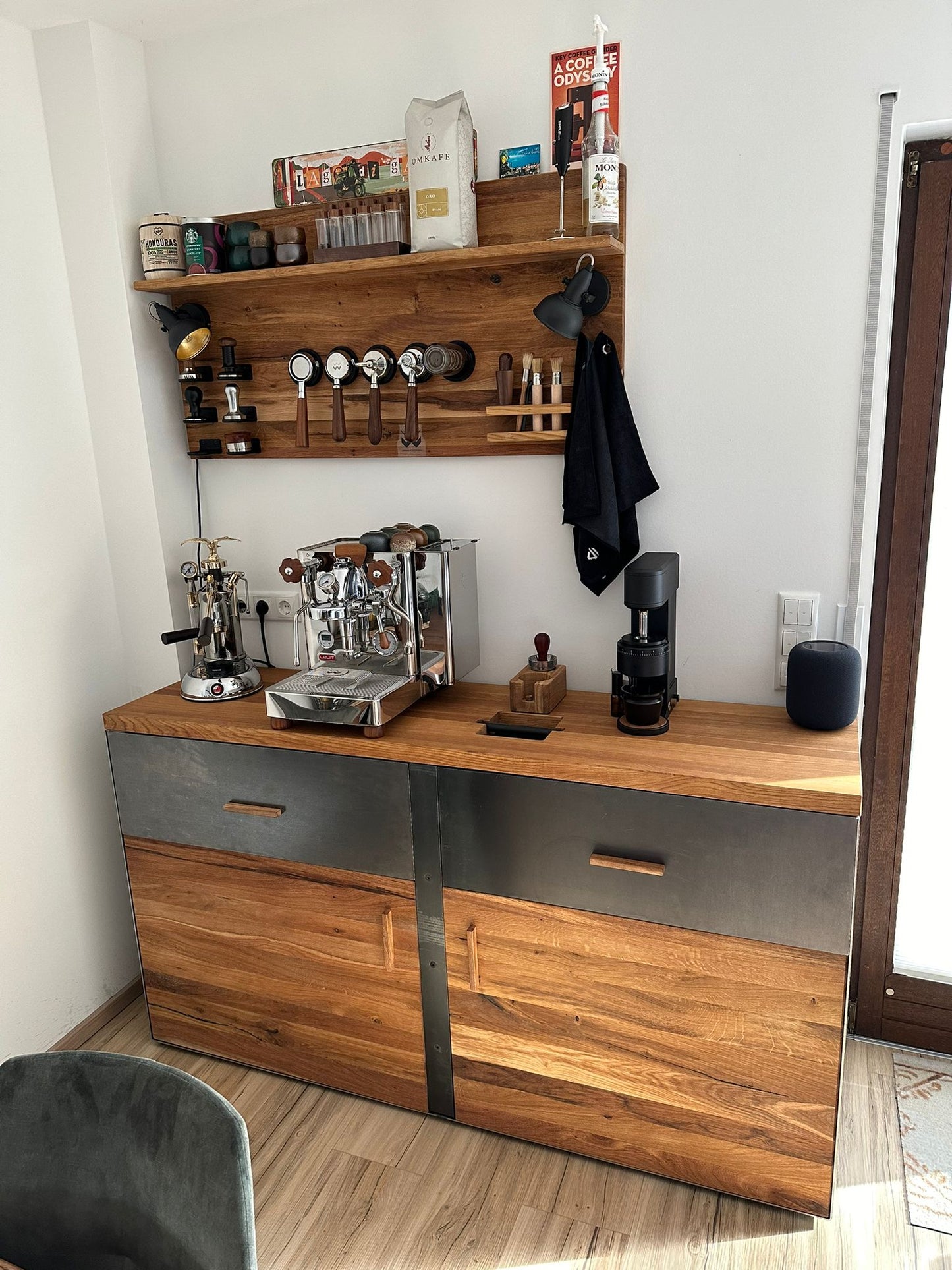 Baristatisch Espressobar Kaffeemöbel Kaffeebar für Siebträgermaschine