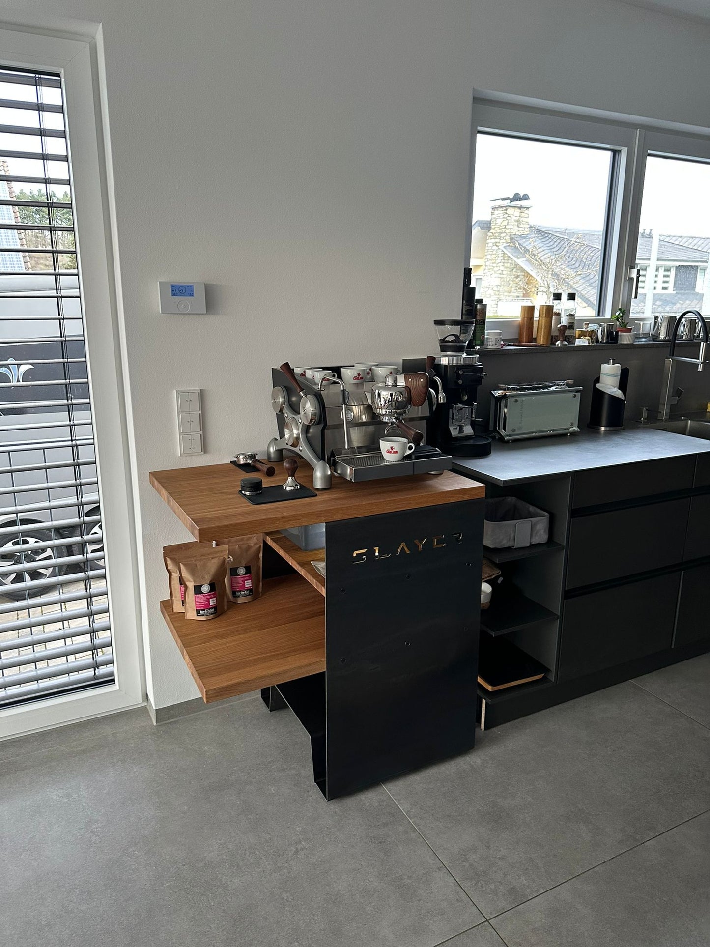 Baristatisch Espressobar Kaffeemöbel Kaffeebar für Siebträgermaschine