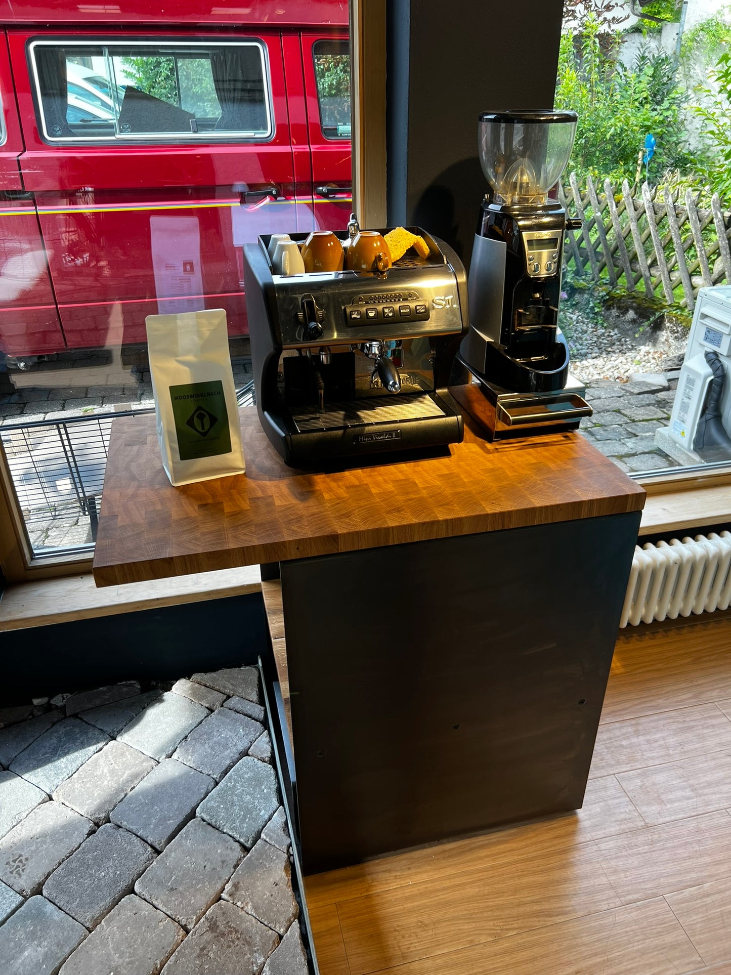 Baristatisch Espressobar Kaffeemöbel Kaffeebar für Siebträgermaschine