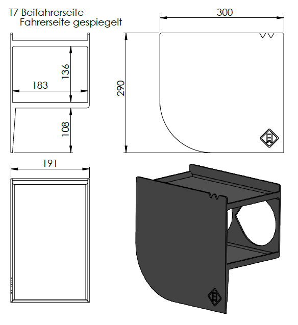 Schuhregal VW T5/T6/T6.1/T7 California/Multivan / Bulli / Mercedes Benz V-Klasse Toyota Fiat Opel Peugeot für Schiebetür Fahrerseite oder Beifahrerseite Made In DE