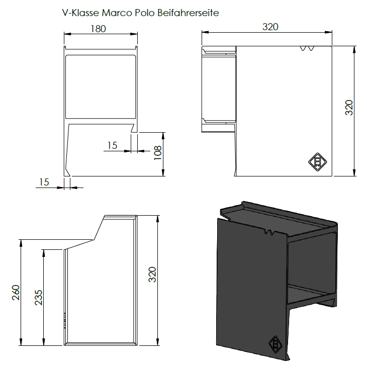 Schuhregal VW T5/T6/T6.1/T7 California/Multivan / Bulli / Mercedes Benz V-Klasse Toyota Fiat Opel Peugeot für Schiebetür Fahrerseite oder Beifahrerseite Made In DE